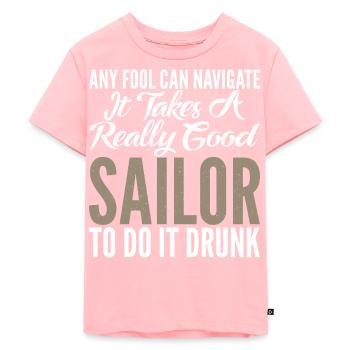 Catamaran sailing - Kids Premium Organic T-Shirt - rose - Front - AI Model Kid Female (0cm)