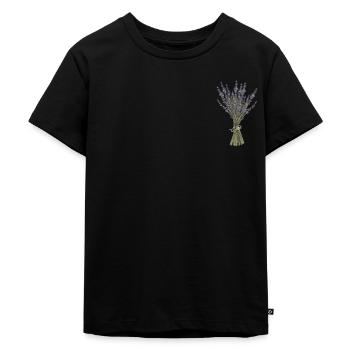 Lavendel I Team Braut Blumenkranz Hochzeit Boho - Kinder Premium Bio T-Shirt - Schwarz - Vorne - Mikhail (115cm)