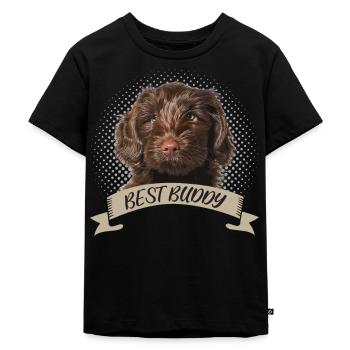 Australischer Labradoodle Bester Freund - Kinder Premium Bio T-Shirt - Schwarz - Vorne - Mikhail (115cm)