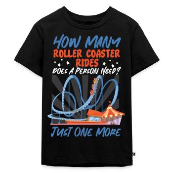 Montagnes russes Combien de rouleaux - T-shirt Premium bio Enfant - noir - Devant - Mikhail (115cm)