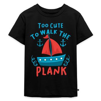 Trop mignon pour marcher La Pirate Fille Plank - T-shirt Premium bio Enfant - noir - Devant - Mikhail (115cm)