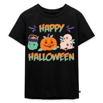 Joyeux halloween - T-shirt Premium bio Enfant - noir - Devant - Mikhail (115cm)