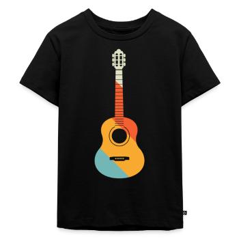 Guitare électrique Guitariste Guitare acoustique Musicien - T-shirt Premium bio Enfant - noir - Devant - Mikhail (115cm)