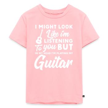 Guitare électrique Guitariste Guitare acoustique Musicien - T-shirt Premium bio Enfant - rose - Devant - AI Model Kid Female (0cm)