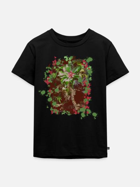 Terrarium | Flaschengarten - Kinder Premium Bio T-Shirt - Schwarz