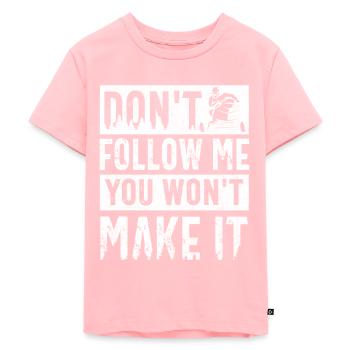 Snowmobile Riding Snowmobiling Dont Follow Me - Kids Premium Organic T-Shirt - rose - Front - AI Model Kid Female (0cm)