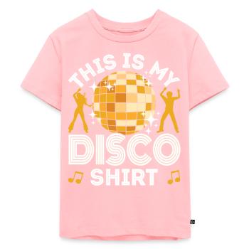 Disco 70er 80er Jahre Disko Party Outfit Discothek - Kinder Premium Bio T-Shirt - Rosa - Vorne - AI Model Kid Female (0cm)