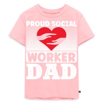 Mains du Mois du travail social à l’école - T-shirt Premium bio Enfant - rose - Devant - AI Model Kid Female (0cm)