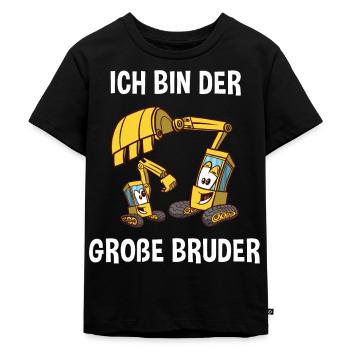 Bagger Großer Bruder - Ich bin der große Bruder - Kinder Premium Bio T-Shirt - Schwarz - Vorne - Mikhail (115cm)