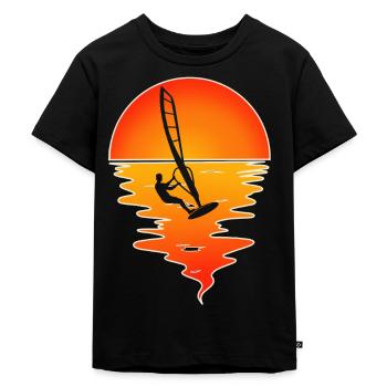 Windsurfen Windsurfer Windsurf - Kinder Premium Bio T-Shirt - Schwarz - Vorne - Mikhail (115cm)
