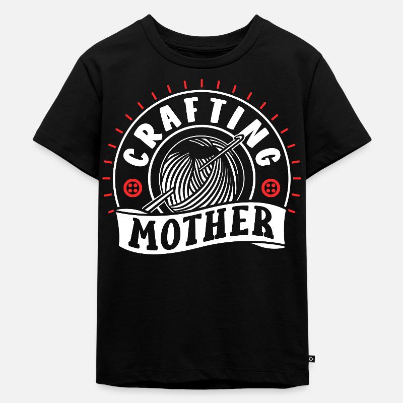 Bastelnde Mutter Basteln Mama Bastel Bastler - Kinder Premium Bio T-Shirt - Schwarz