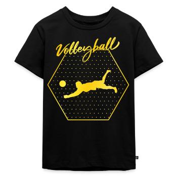 Volleyball - Kinder Premium Bio T-Shirt - Schwarz - Vorne - Mikhail (115cm)