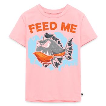 Feed me Piranha Collector Aquarist Fish Farming - Kids Premium Organic T-Shirt - rose - Front - AI Model Kid Female (0cm)