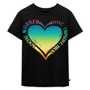 School Social Work Month - Kids Premium Organic T-Shirt - black - Front - Mikhail (115cm)