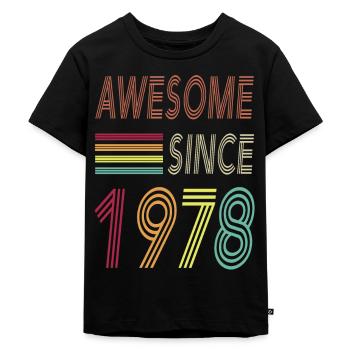 Awesome since 1978 - Kids Premium Organic T-Shirt - black - Front - Mikhail (115cm)