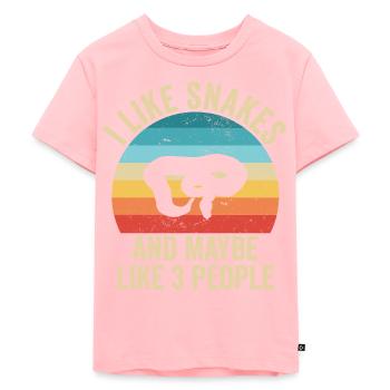 I like Snakes Gift Humor Animals - Kids Premium Organic T-Shirt - rose - Front - AI Model Kid Female (0cm)