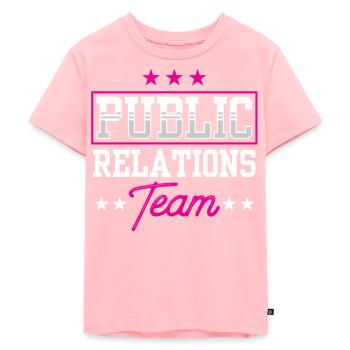 Team Öffentlichkeitsarbeit Job PR Public Relations - Kids Premium Organic T-Shirt - rose - Front - AI Model Kid Female (0cm)