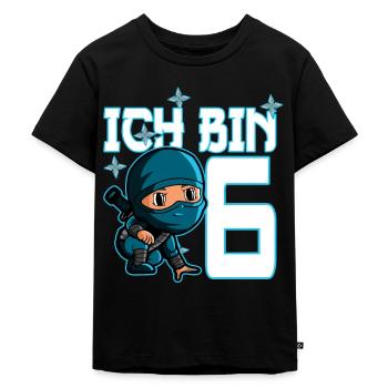Kostüm Ninja 6. Geburtstag Junge - Kinder Premium Bio T-Shirt - Schwarz - Vorne - Mikhail (115cm)