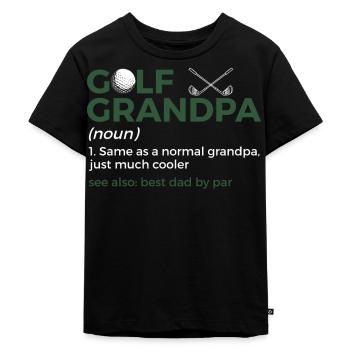 Golf Spieler Spruch Geschenkidee - Kinder Premium Bio T-Shirt - Schwarz - Vorne - Mikhail (115cm)