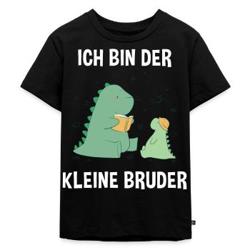 Dino Brüder Kleiner Bruder - Ich bin der kleine - Kinder Premium Bio T-Shirt - Schwarz - Vorne - Mikhail (115cm)