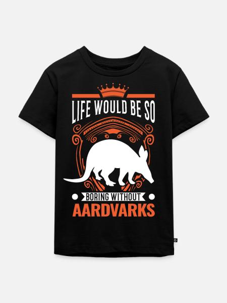 Erdferkel Geschenk Aardvark - Kinder Premium Bio T-Shirt - Schwarz
