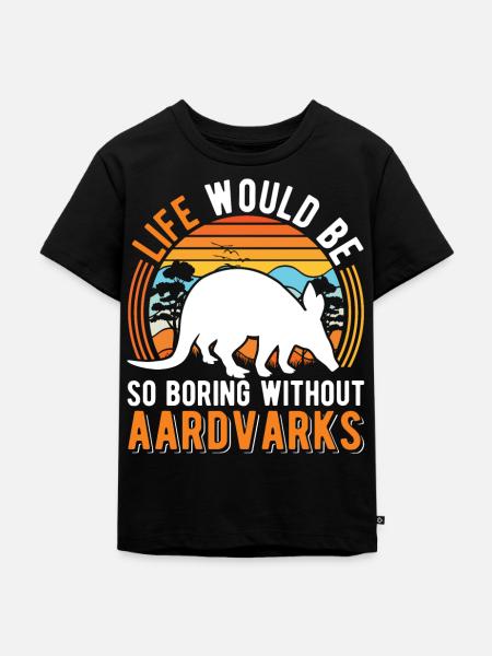 Erdferkel Geschenk Aardvark - Kinder Premium Bio T-Shirt - Schwarz