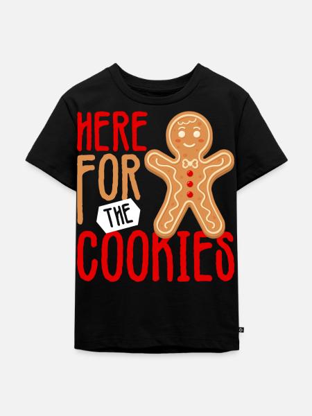 Gingerbread Cookie Crew Tee - Kids Premium Organic T-Shirt - black