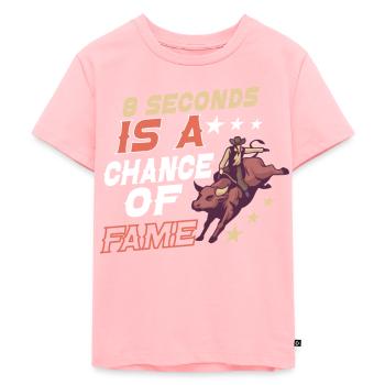 Rodeo Bull Riding Livestock Show Bovins fermiers - T-shirt Premium bio Enfant - rose - Devant - AI Model Kid Female (0cm)