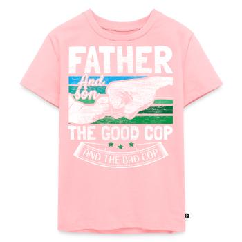 Vater & Sohn Vaterschaft Daddy - Kinder Premium Bio T-Shirt - Rosa - Vorne - AI Model Kid Female (0cm)