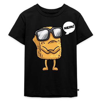Chicken Nugget Mit Sonnenbrille Stur Nein Lustig - Kinder Premium Bio T-Shirt - Schwarz - Vorne - Mikhail (115cm)
