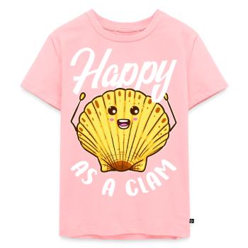 Happy as a clam - Kinder Premium Bio T-Shirt - Rosa - Vorne - AI Model Kid Female (0cm)