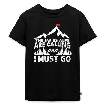 Switzerland Swiss Swiss Alps Gift - Kids Premium Organic T-Shirt - black - Front - Mikhail (115cm)