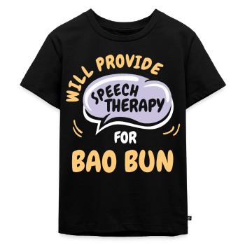 Provide Speech Therapy for Bao Bun Funny Speech - Kids Premium Organic T-Shirt - black - Front - Mikhail (115cm)