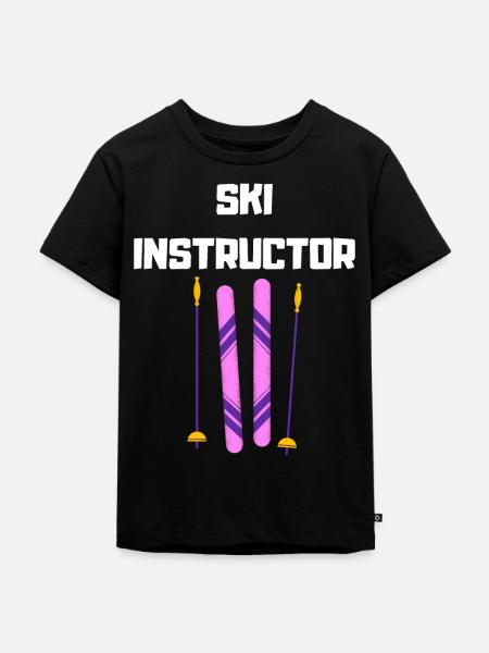 Ski Instructor - Kinder Premium Bio T-Shirt - Schwarz