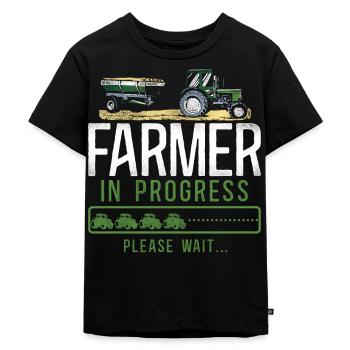Farming Farmer Tracteur Vintage - T-shirt Premium bio Enfant - noir - Devant - Mikhail (115cm)