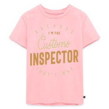 Customs Inspector Job Occupation Birthday Worker - Kids Premium Organic T-Shirt - rose - Front - AI Model Kid Female (0cm)