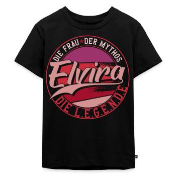 Die frau der Mythos die Legende Elvira Geschenk - Kinder Premium Bio T-Shirt - Schwarz - Vorne - Mikhail (115cm)