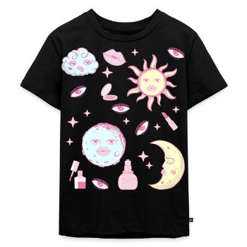 Coquette Esthétique Rose Centre-ville Esthétique - T-shirt Premium bio Enfant - noir - Devant - Mikhail (115cm)