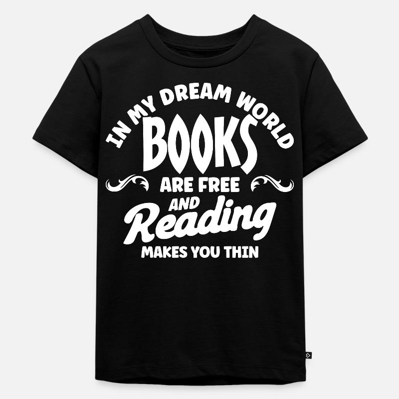 Buch Lese Buchwerk Geschenk Lesebücher - Kinder Premium Bio T-Shirt - Schwarz