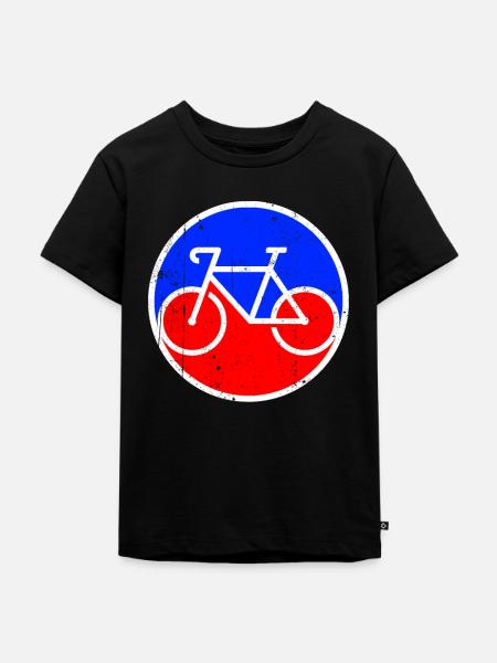 Fahrrad Logo - Kinder Premium Bio T-Shirt - Schwarz