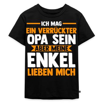 Großvater Großpapa Opi Opa - Kinder Premium Bio T-Shirt - Schwarz - Vorne - Mikhail (115cm)