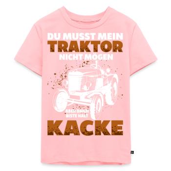 Lustige Landwirt Sprüche Landwirtschaft Bauer - Kinder Premium Bio T-Shirt - Rosa - Vorne - AI Model Kid Female (0cm)