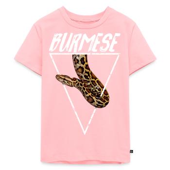 Burmesischer Python Besitzer Geometrisch - Kinder Premium Bio T-Shirt - Rosa - Vorne - AI Model Kid Female (0cm)