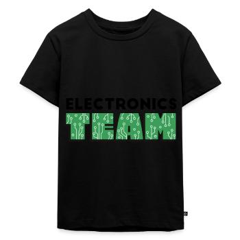 Programmierer - electronics TEAM - Kinder Premium Bio T-Shirt - Schwarz - Vorne - Mikhail (115cm)