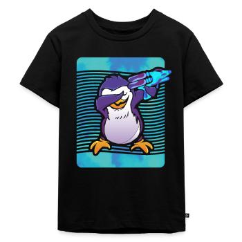 Penguin Whisperer Pistolet à eau - T-shirt Premium bio Enfant - noir - Devant - Mikhail (115cm)