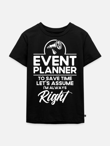 Eventplaner Hochzeitsplaner Event Manager - Kinder Premium Bio T-Shirt - Schwarz