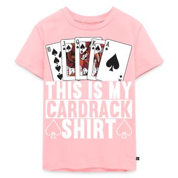 Poker Pokerspieler Casino - Kinder Premium Bio T-Shirt - Rosa - Vorne - AI Model Kid Female (0cm)