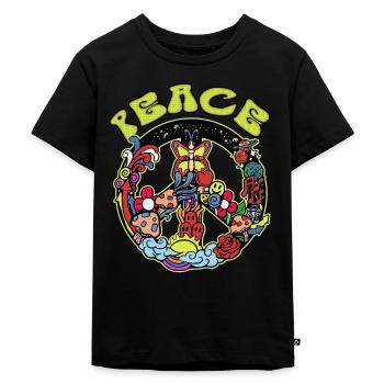 Hippie - T-shirt Premium bio Enfant - noir - Devant - Mikhail (115cm)