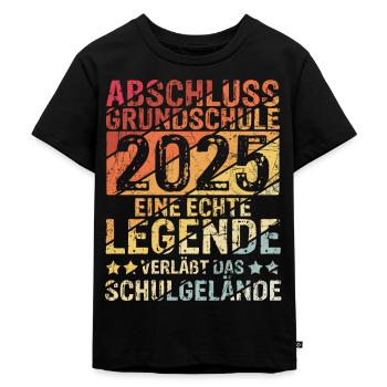 Grundschule - Legende verläßt Schulgelände Abschlu - Kinder Premium Bio T-Shirt - Schwarz - Vorne - Mikhail (115cm)