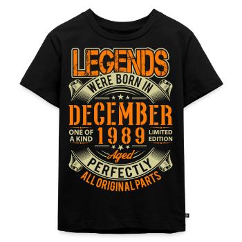 1989 Décembre Birthday Legend - T-shirt Premium bio Enfant - noir - Devant - Mikhail (115cm)